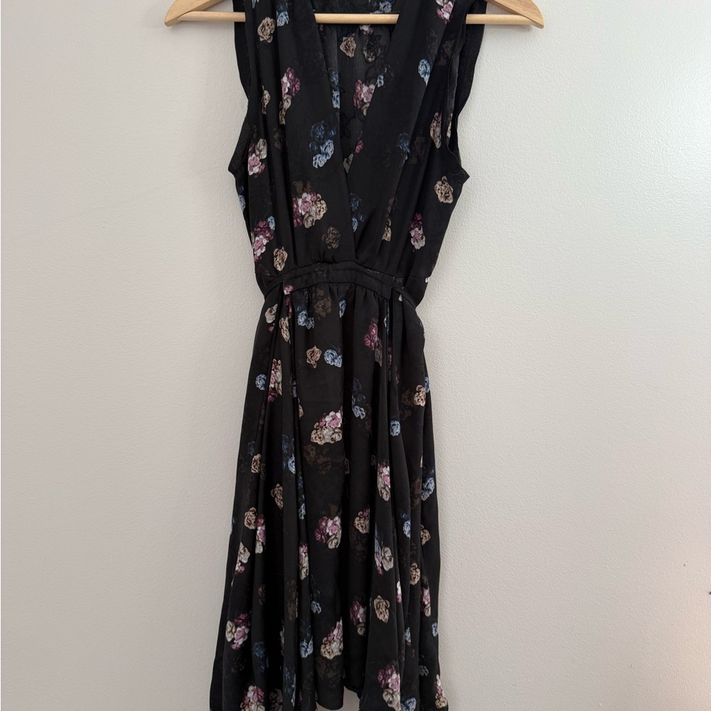 Simply Vera Vera Wang Black Floral Backless Dress